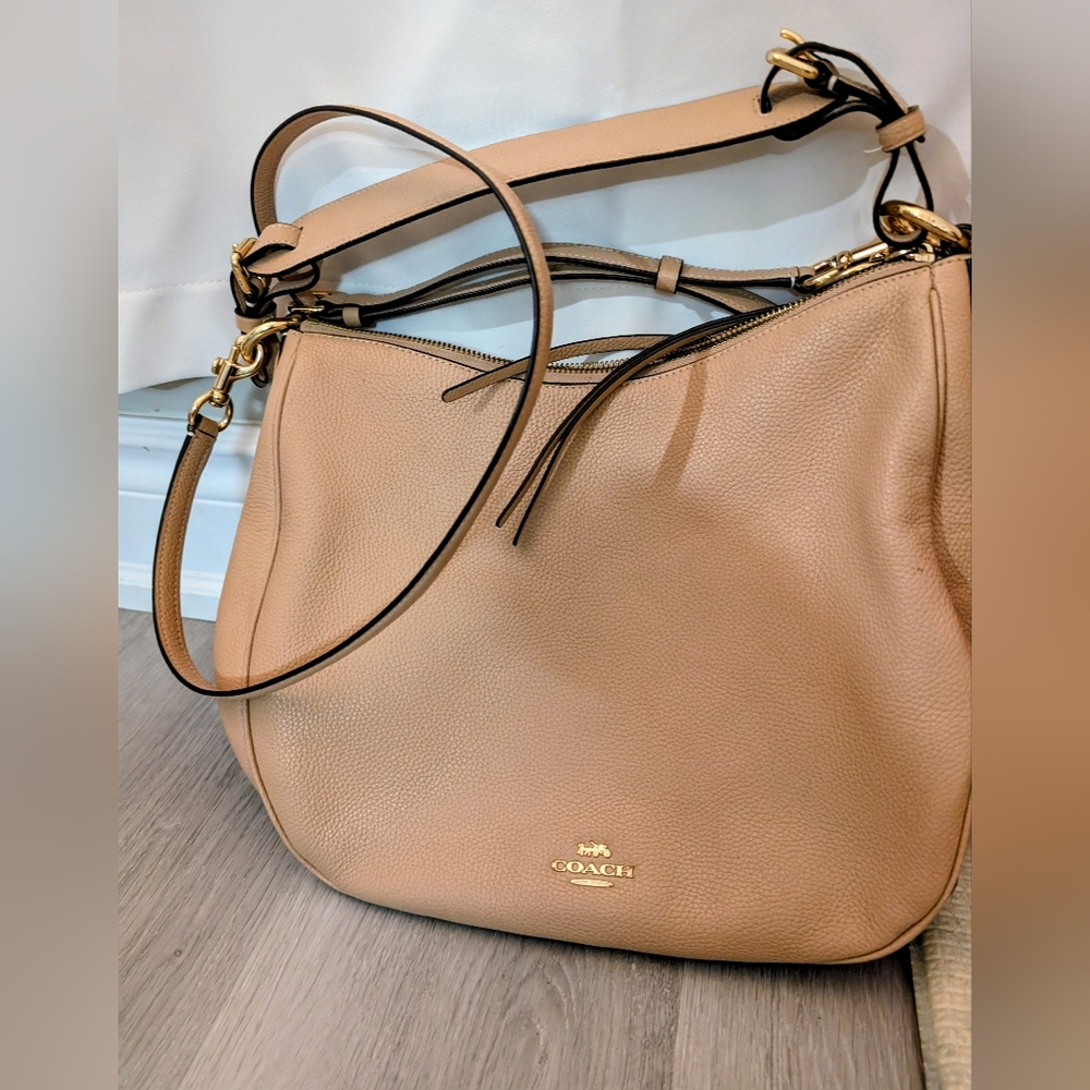 Coach Nude Pink Leather Shoulder Bag